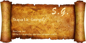 Supala Gergő névjegykártya